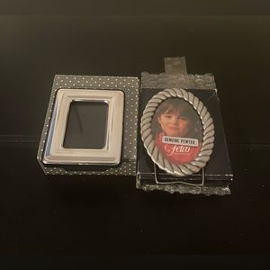 Lot of 2 Small Photo Frames- W/Boxes Made in Italy